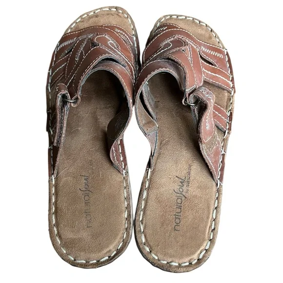 Natural natural soul woman’s size 10 Tan Leather Sandals - Picture 3 of 7